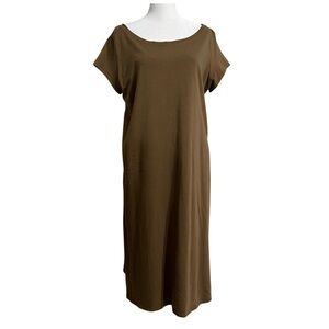 Eileen Fisher Brown Midi Dress